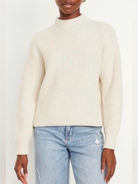 Old Navy So Soft Cropped Mock Neck Knit Sweater, sz XXL Tall